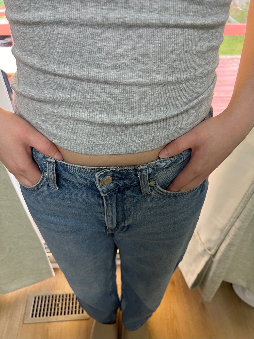 & Other Stories High-Rise Light Blue Straight Jeans